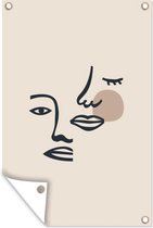 Tuinposter - Tuindoek - Tuinposters buiten - Pastel - Kleur - Beige - 80x120 cm - Tuin