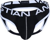 Andrew Christian Show-It Retro Pop Locker Room Jock Zwart - MAAT XL - Heren Ondergoed - Jockstrap voor Man - Mannen Jock