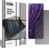 dipos I Privacy-Beschermfolie mat compatibel met ZTE A20 5G Achterkant Privacy-Folie screen-protector Privacy-Filter (expres kleiner dan het glas omdat het gebogen is)