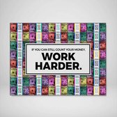 DEVICI Motiverende Wanddecoratie - Muurdecoratie - Work Harder Vault - Canvas Wall Art Ingelijste Wanddecoratie Kantoor Ingelijste Kunstposters & Kunstprints