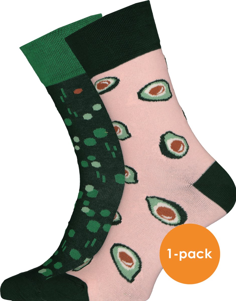 Many Mornings unisex sokken Green Avocado - Unisex - Maat: 39 - 42