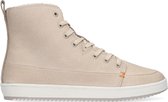 HUB Base Hoge sneakers - Leren Sneaker - Dames - Beige - Maat 36