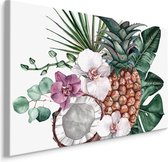 Schilderij - Tropisch fruit en orchidee, multi-gekleurd, scherp geprijsd