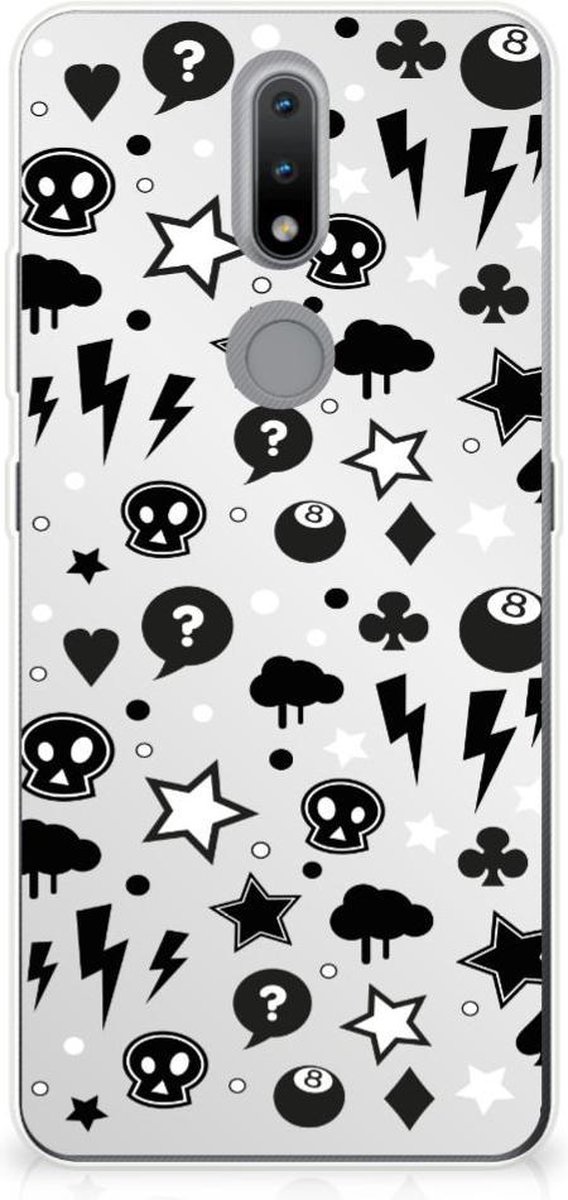 TPU Hoesje voor Silicone Back Case Nokia 2.4 Silver Punk