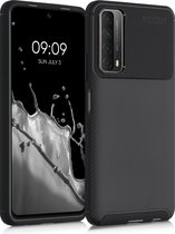 kwmobile telefoonhoesje compatibel met Huawei P Smart (2021) - Hoesje voor smartphone in zwart - Carbon design