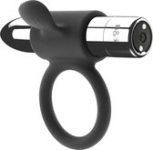 BLACK and SILVER | Black and silver Cameron Rechargeable Vibrating Ring 10v