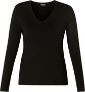 BASE LEVEL CURVY Alize Jersey Shirt - Black - maat 1(48)