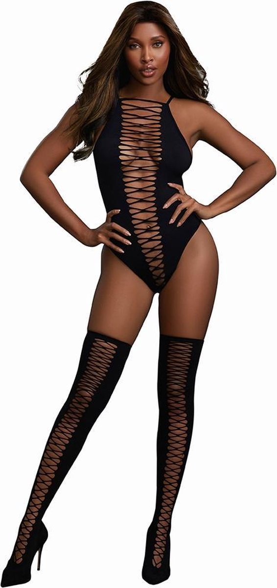 Teddy en Stockings Dmd - OS - Black