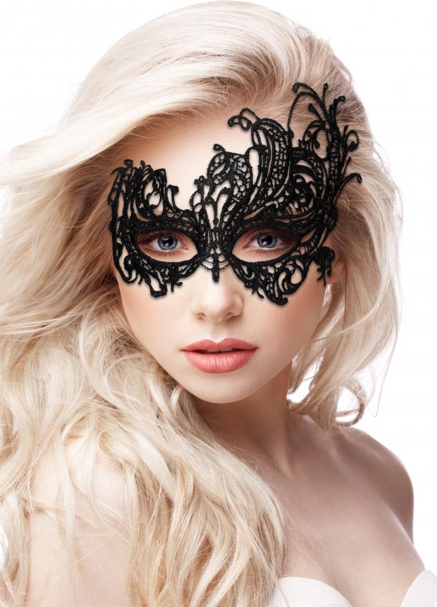 Shots - Ouch! Ouch! - royal black lace mask - black