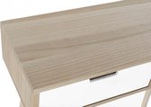 Eettafel - console table rubberwood mdf 80x30x74 2 caj white - wit