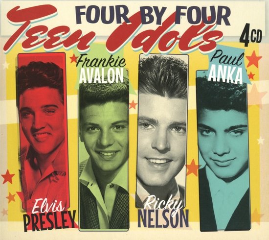 Elvis Presley, Frankie Avalon, Ricky Nelson, Paul Anka - Four By Four Teen Idols (4 CD)