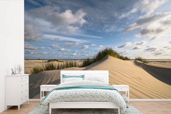 Behang - Fotobehang Strand - Zand - Nederland - Breedte 420 cm x hoogte 280 cm