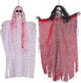 Horror decoratie pakket hangende griezelige poppen - Halloween thema versiering