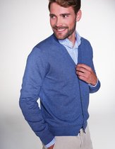 Steppin' Out Herfst/Winter 2021  Cotton Cashmere Vest Mannen - Regular Fit - Katoen - Blauw (S)