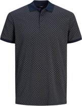 Jack & Jones Poloshirt Jprblalogo Stretch Aop Ss Polo Fst 12195597 New Navy/aop Stan Mannen Maat - S