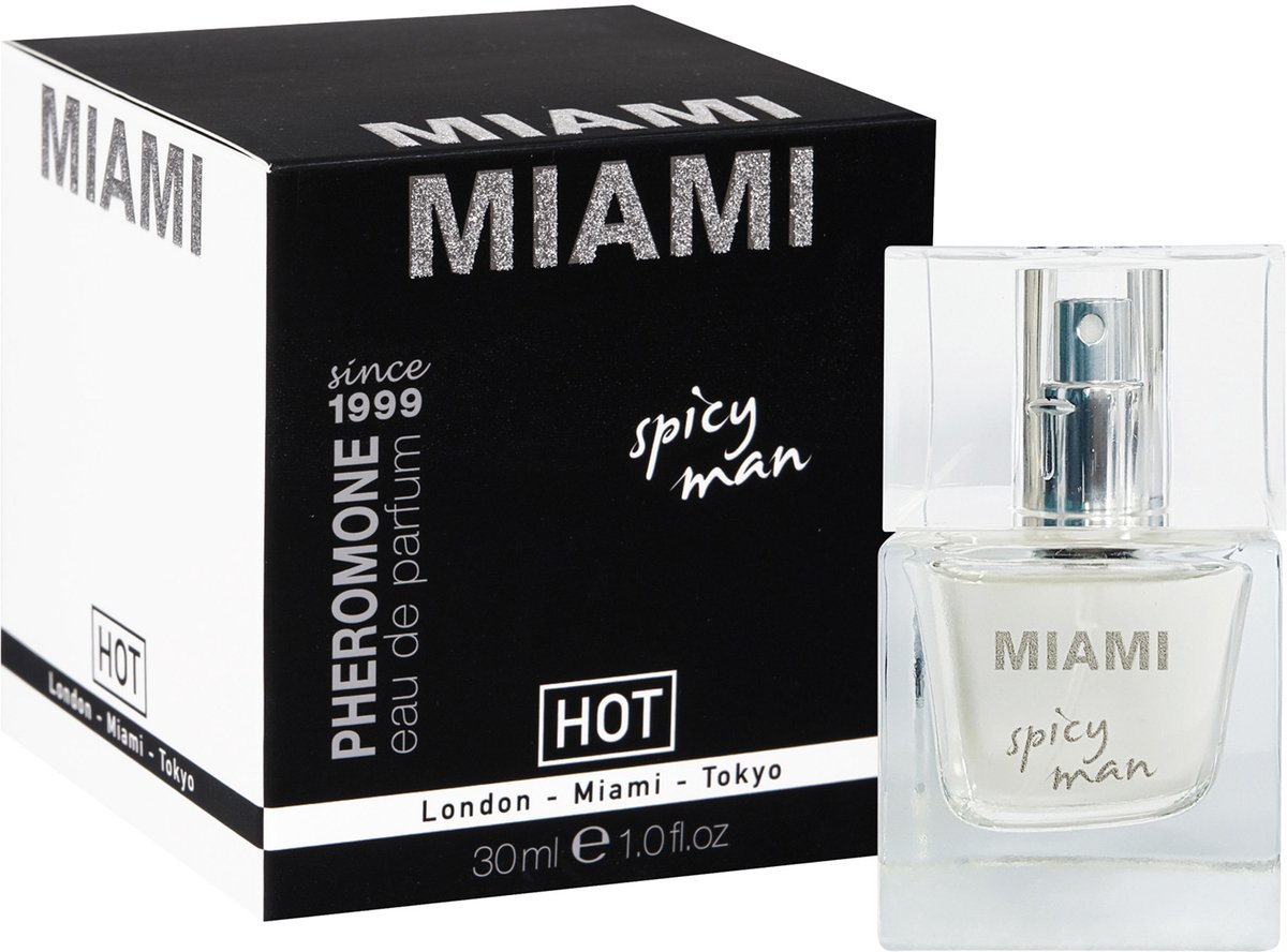 HOT - Miami Spicy - Pheromone Perfume for Men - 1 fl oz / 30 ml