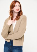 LOLALIZA Cardigan - Taupe - Maat L