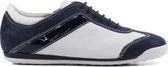 La Cabala Sneakers Dames - Lage sneakers / Damesschoenen - Leer - L902004     -  Blauw wit - Maat 39