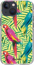 Casetastic Apple iPhone 13 mini Hoesje - Softcover Hoesje met Design - Tropical Parrots Print