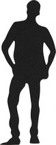 silhouette jongen zwart 35 x 80 mm 10 stuks