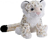 knuffelluipaard junior 20 cm pluche wit/goud