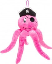 knuffel octopus 28 cm roze