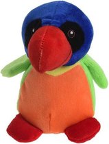 knuffel tropische vogel14 cm multicolor