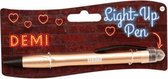 light up pen Demi goud