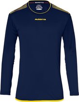 Masita | Sportshirt Sevilla Lange Mouw - Ademend - Vochtregulerend - Licht - Stevig - NAVY/YELLOW - XXL