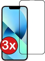 iPhone 13 Screenprotector Glas Tempered Glass Full Cover - 3 PACK