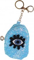 sleutelhanger tasje 9,5 cm blauw