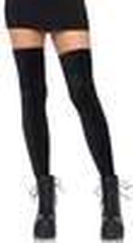 Leg Avenue Bas Crushed Velvet Noir