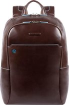 Piquadro Blue Square Computer Backpack with iPad Compartment dark brown
