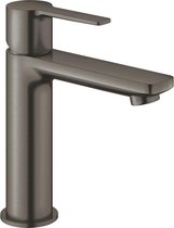 Grohe Lineare 1-gats wastafelkraan s-size m. gladde body brushed hard graphite