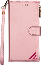 Hoesje geschikt voor iPhone XR - Bookcase - Patroon - Pasjeshouder - Portemonnee - Kunstleer - Roze