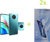 Hoesje Geschikt voor: Xiaomi Redmi Note 9T Transparant TPU Silicone Soft Case + 2X Tempered Glass Screenprotector