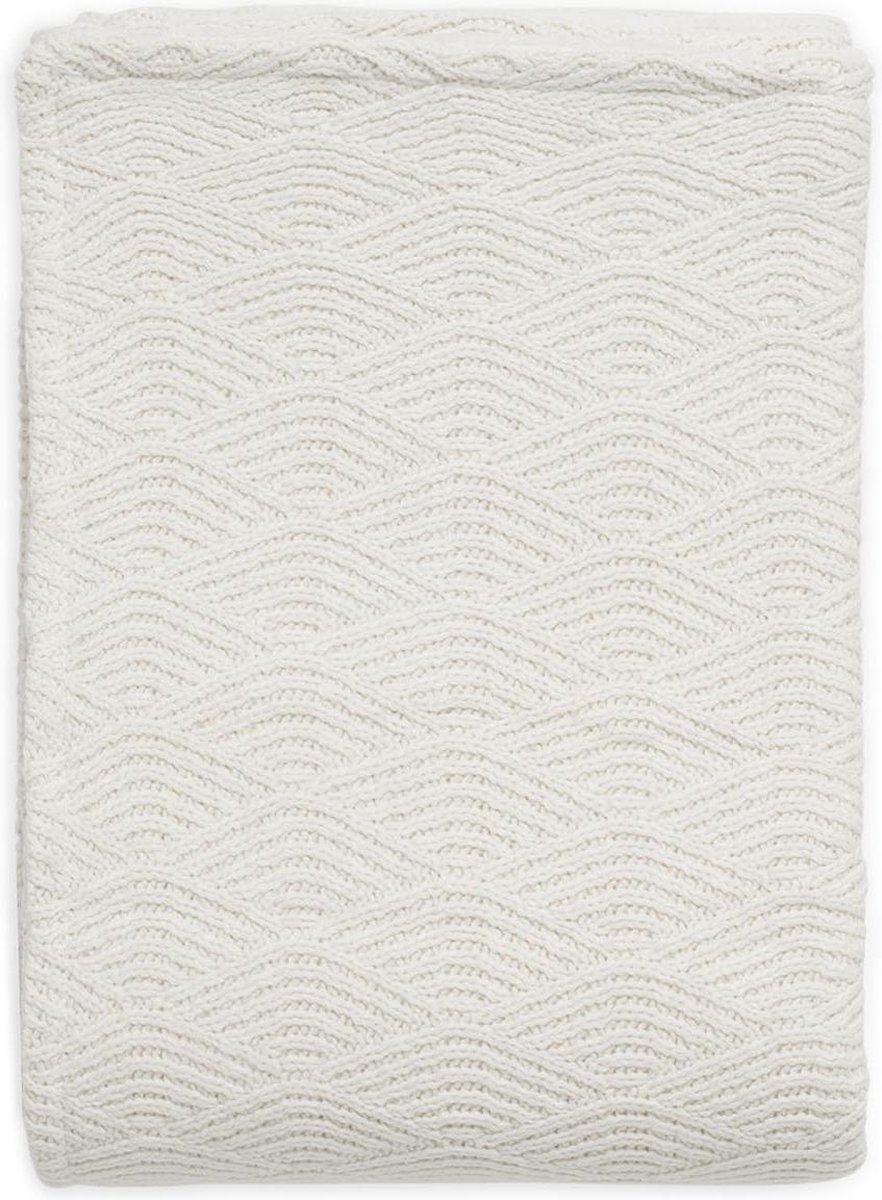 Jollein Deken Wieg 75x100cm River Knit – Cream White/Coral Fleece