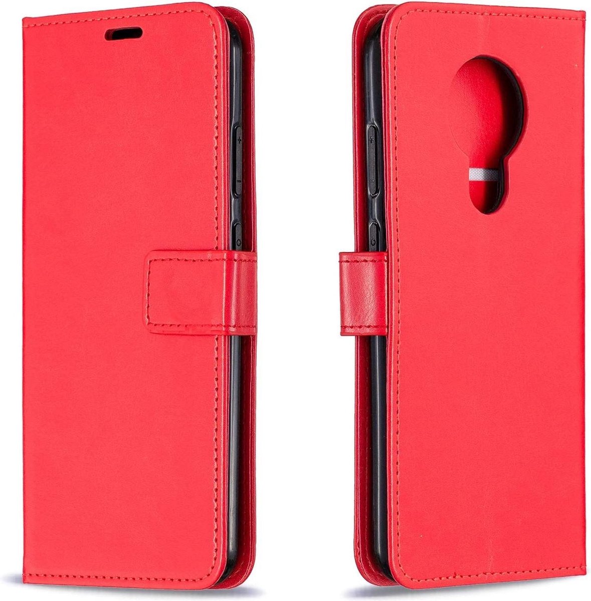 Portemonnee Book Case Hoesje Geschikt voor: Nokia 1.4 - rood