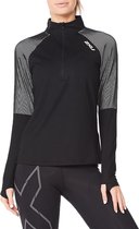 2xu Hardloopshirt Light Speed 1/2 Zip Dames Polyester Zwart Maat L