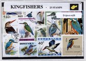 Ijsvogels - Luxe postzegel pakket (A6 formaat) : collectie van 25 verschillende postzegels van Ijsvogels – kan als ansichtkaart in een A6 envelop, authentiek cadeau -kado tip - geschenk - kaart - vogels - ijs vogel - vogel spotten - winter - natuur