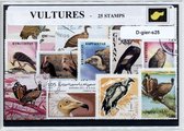 Gieren – Luxe postzegel pakket (A6 formaat) - collectie van 25 verschillende postzegels van gieren – kan als ansichtkaart in een A6 envelop. Authentiek cadeau - kado - kaart - roofvogel - aaseter - karkas - roodkopgier - oorgier - azie - vale gier