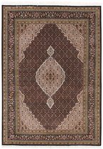 MOMO Rugs - MOMO Rugs Tabriz Indi Black 11 Vloerkleed - 172x237 cm -  -  Tapijt -  - Beige, Zwart