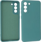 Samsung Galaxy S21 FE Hoesje Fashion Backcover Telefoonhoesje Donker Groen