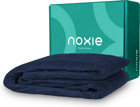 Noxie Premium Hoes voor Verzwaringsdeken Kind - Weighted Blanket Minky Duvet Cover - 100x150cm - Blauw