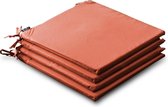 Alice's Garden Stoelkussens - Set van 4 - 43x40cm - omkeerbaar - Terracotta