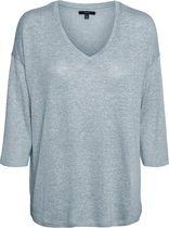 Vero Moda Trui Vmbrianna 3/4 V-neck Blouse Boo 10248738 Grapemist/w. Birch M Dames Maat - XL