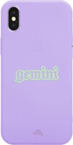 iPhone X/XS Case - Gemini (Tweelingen) Purple - iPhone Zodiac Case