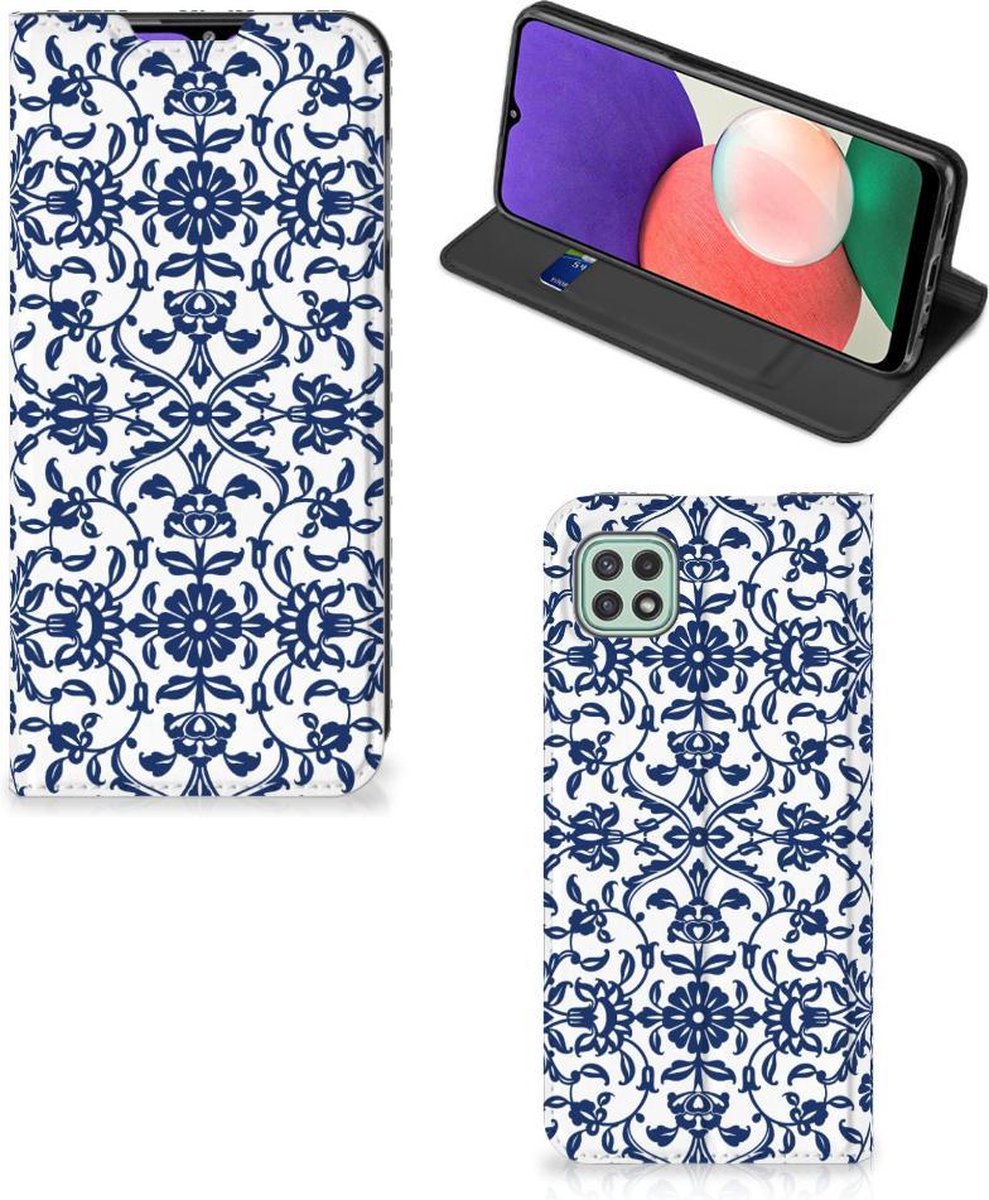 Samsung Galaxy A22 5G Smart Cover Flower Blue