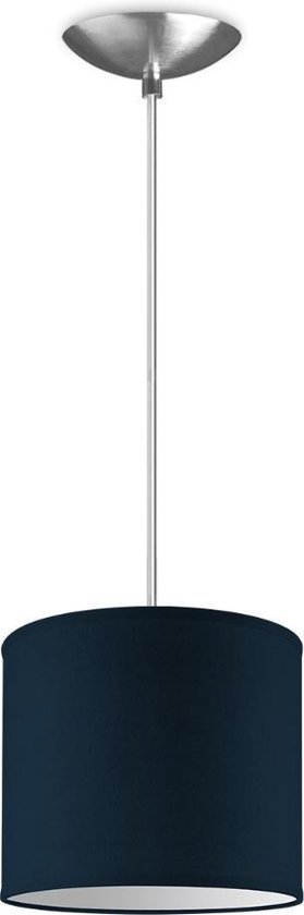 Home Sweet Home hanglamp Bling - verlichtingspendel Basic inclusief lampenkap - lampenkap 20/20/17cm - pendel lengte 100 cm - geschikt voor E27 LED lamp - donkerblauw