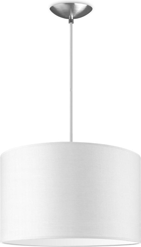 Home Sweet Home hanglamp Bling - verlichtingspendel Basic inclusief lampenkap - lampenkap 35/35/21cm - pendel lengte 100 cm - geschikt voor E27 LED lamp - wit